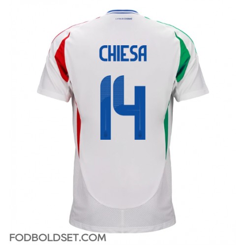 Italien Federico Chiesa #14 Udebanetrøje EM 2024 Kortærmet